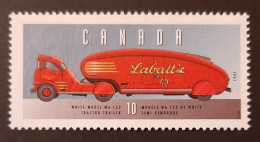 Canada 1996  USED  Sc1605m    10c  Historic Vehicles, Tractor Trailer - Usados