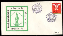 PORTUGAL(1963) Journalists. Illustrated Cancel On Envelope. Association Of Journalists And Men Of Letters. Inscribed Wit - Marcophilie