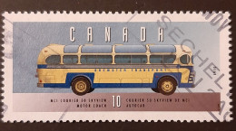 Canada 1996  USED  Sc1605m    10c  Historic Vehicles, MCI Courier - Gebruikt