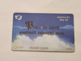 JAMAICA-(19JAMC--JAM-19C)-Peace On Earth-(31)-(19JAMC128972)-(J$20)-used Card+1card Prepiad - Jamaïque