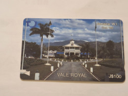 JAMAICA-(20JAMA--JAM-20A)-Vale Royal-October '95-(35)-(20JAMA064544)-(J$100)-used Card+1card Prepiad - Giamaica