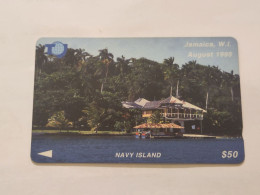 JAMAICA-(23JAMA -JAM-23A)-Navy Island-(37)-(23JAMA191465)-(J$50)-used Card+1card Prepiad - Jamaïque