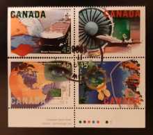 Canada 1996  USED  Sc1598i   4 X 45c  Se-tenant Block, High Tech Industries - Oblitérés