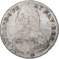 France, Louis XV, 1/2 ECU, 44 Sols, 1/2 Écu Aux Branches D'olivier, 1729 - 1715-1774 Luis XV El Bien Amado