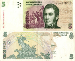 Argentina / 5 Pesos / 2007 / P-353(a) / XF - Argentine