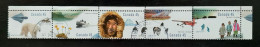 Canada 1995  USED  Sc1578a   Horiz. Strip Of 5 X 45c  The Arctic - Used Stamps