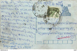 Inde India Entier Postal Stationary Tigre - Brieven En Documenten