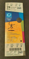 Athens 2004 Olympic Games -  Handball Unused Ticket, Code: 260 / Helliniko Indoor Arena - Kleding, Souvenirs & Andere