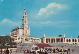 CARTOLINA  FATIMA,OUREM,SANTAREM,PORTOGALLO-SANTUARIO-BOLLO STACCATO,VIAGGIATA - Santarem