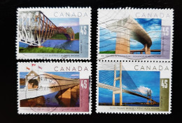Canada 1995  USED  Sc1570-1573   4 X 45c  Bridges - Oblitérés