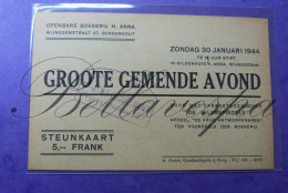 Borgerhout Grote Gemengde Avond Cabaret De Uilenspiegels Tvv De Boekerij H. ANNA 1944 - Andere & Zonder Classificatie