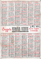 Calendarietto -  Legete Verona Dedele - Anno 1952 - Petit Format : 1941-60