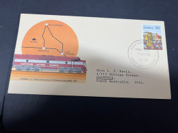 25-1-2024 (2 X 19) Australia FDC  - Alice Springs Railway Opening - FDC