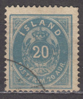 Iceland Island Ijsland 1882 Mi#14 A A, Perforation 14/13,5 Blue Used - Usados