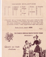 Calendarietto - Ente Scolastico Assistenza Bambini Sinistrati Italiani - Anno 1952 - Petit Format : 1941-60