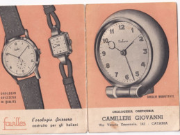 Calendarietto - Favinlles - Orologio Svizzero - Orologeria - Camilleri Giovanni - Catania - Anno 1951 - Petit Format : 1941-60