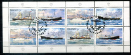 ISLAND 828-831 KB FD Canc. - Postschiffe, Mail Ships, Navires De Courrier - ICELAND / ISLANDE - Blocs-feuillets