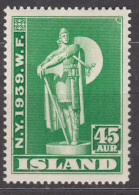 Iceland Island Ijsland 1939 Mi#206 Mint Hinged - Nuevos