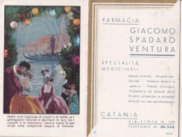 Calendarietto - Farmacia Giacomo Spadaro - Catamia - Notti Veneziane - Anno 1941 - Petit Format : 1941-60