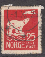 Norway 1925 Polar Bear Mi#115 Used - Usati