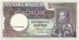 Angola - 500 Escudos - 10.6.1973 - Pick: 107 - Serie VA - Luiz De Camões - PORTUGAL - Angola