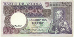 Angola - 500 Escudos - 10.6.1973 - Pick: 107 - Serie BC - Luiz De Camões - PORTUGAL - Angola