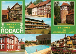 73952715 Rodach_Bad_Rodach_Coburg Fachwerkhaeuser Burgturm Thermalbad Brunnen - Bad Rodach