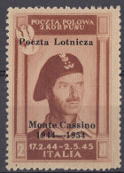 ITALIA - CORPO POLACCO -  1954 - Posta Aerea Unificato A1, Nuovo MNH. - 1946-47 Corpo Polacco