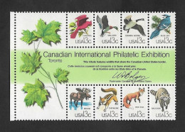 SE)1978 UNITED STATES, INTERNATIONAL PHILATELIC EXHIBITION "CAPEX '78", TORONTO, WILDLIFE ON THE BORDER, NORTHERN CARDIN - Usados