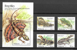 Malaysia 2005 MiNr. 1345 - 1349 (Block 102)  Reptiles   4 V+ S\sh  MNH** 5.00 € - Malaysia (1964-...)