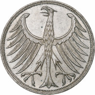 République Fédérale Allemande, 5 Mark, 1968, Stuttgart, Argent, SUP, KM:112.1 - 5 Mark