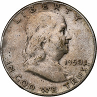 États-Unis, Half Dollar, Franklin Half Dollar, 1950, U.S. Mint, Argent, TB+ - 1948-1963: Franklin