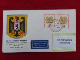 Berlin 174 - 175 Ersttagsbrief 15. 10. 1957, Erste Sitzung 3. Deutscher Bundestag Berlin 1957 - 1948-1970