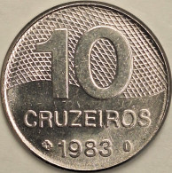 Brazil - 10 Cruzeiros 1983, KM# 592.1 (#3260) - Brasile