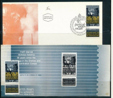 ISRAEL 1993 50TH UPRISINGS IN GHETTOS WITH POLAND STAMP MNH + FDC + POSTAL SERVICE BULLETIN - Unused Stamps (with Tabs)