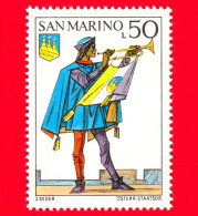 Nuovo - MNH - SAN MARINO - 1973 - Balestrieri - Trombettiere E Stemma Della Torre Guaita - Uniformi - 50 - Unused Stamps