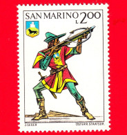 Nuovo - MNH - SAN MARINO - 1973 - Balestriere E Stemma Di Montelupo - Uniformi - Balestra - Crossbowman - 200 - Unused Stamps