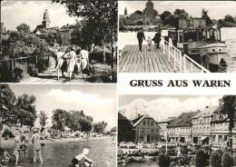 41535406 Waren Mueritz Altstadt Kietzbruecke Faehrschiff Marktplatz Badeanstalt  - Waren (Müritz)