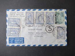 Griechenland Um 1948 Mi.Nr.559 MiF Mit Nr.551 (6) Auslandsbrief Air Mail Luftpost Athenes - Berlin Marienfelde - Lettres & Documents