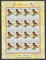 India 2016 Near Threatened Birds Black & Orange Flycatcher MINT SHEETLET Good Condition (SL-128) - Neufs