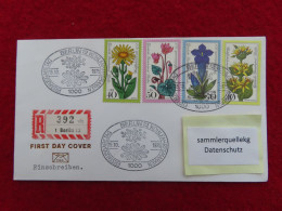 Berlin 510 - 513 Reco Ersttagsbrief 15. 10. 1975, Wohlfahrt - Alpenblumen - 1971-1980