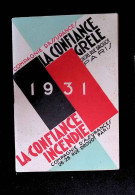 Calendrier, Carnet, Compagnie D'assurance La Confiance, Grêle, Incendie, 1931, 63 Pages, 4 Scans, Frais Fr 3.35 E - Tamaño Pequeño : 1921-40