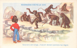 ILLUSTRATEUR NON SIGNE - Roudoudou Visite Le Zoo - Voila Mon Signe Li Savoir Danser - Carte Postale Ancienne - Non Classés