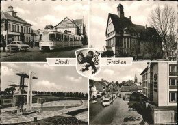 41533368 Frechen Hauptstrasse Strassenbahn Rathaus Schwimmstadion Wappen Frechen - Frechen