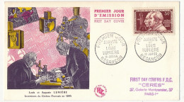 FRANCE - Env. FDC - 30F Auguste Et Louis Lumière - Besançon - 12 Juin 1955 - 1950-1959