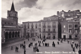 Cartolina Nicosia ( Enna ) Piazza Garibaldi E Portici Del Duomo - Enna
