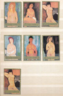 7 Timbres Oblitérés FUJEIRA II-5 Peintures, Tableaux De Femmes Nues Par MODIGLIANI - Desnudos