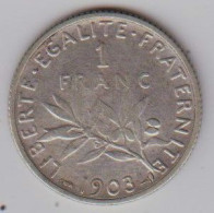 Semeuse  - 1 Franc  1903 - 1 Franc