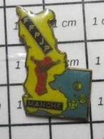 710B Pin's Pins / Beau Et Rare / SPORTS / PETANQUE FFPJP DEPARTEMENT DE LA MANCHE - Bocce