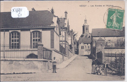 VERZY- LES ECOLES ET L EGLISE - Verzy